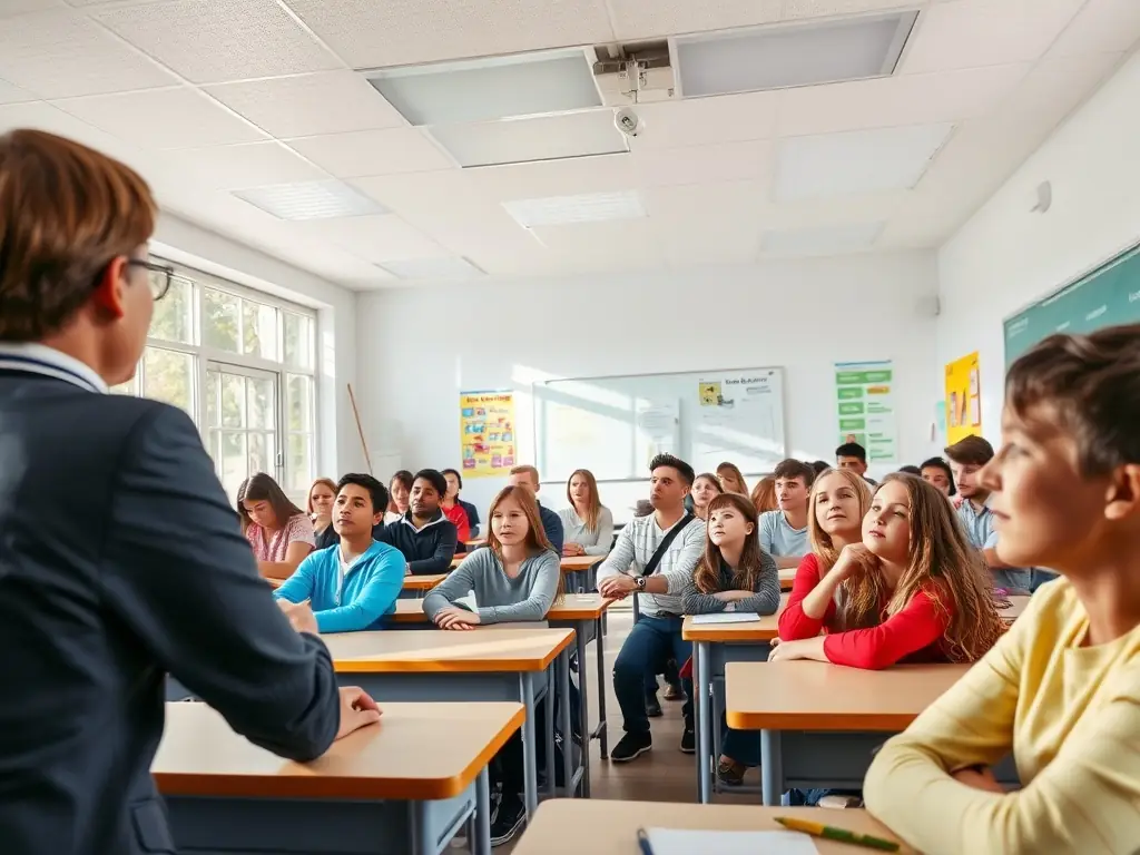An inspiring image of students participating in an educational program at Espace Magnan, emphasizing learning and personal development.